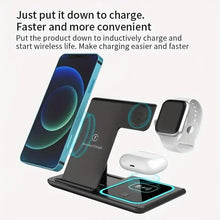 Load image into Gallery viewer, 3-in-1 Folding Fast Wireless Charger Station
