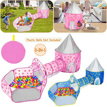 Load image into Gallery viewer, 3-in-1 Kids Play Tent Ball Pit Set
