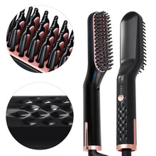 Load image into Gallery viewer, 3 IN 1 Multifunctional Hair Straightener Comb Hair Black Red Straightening Brush Portable Comb Fast Heating Men Beard Straightener For Traveling Perfect Gift For Adults
