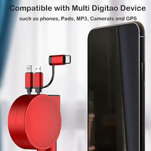 Load image into Gallery viewer, 3-in-1 Retractable Car Phone Charger
