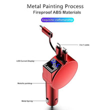 Load image into Gallery viewer, 3-in-1 Retractable Car Phone Charger
