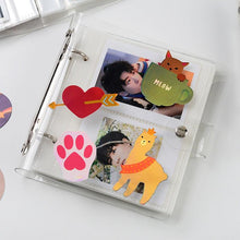 将图片加载到图库查看器，3 Inch Polaroid Photo Album Cute Bear Transparent Jewelry Small Card Collection Storage Book Mini Leaf Scrapbook Paper Baby Family Scrapbook Albums
