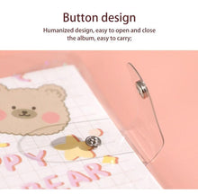 将图片加载到图库查看器，3 Inch Polaroid Photo Album Cute Bear Transparent Jewelry Small Card Collection Storage Book Mini Leaf Scrapbook Paper Baby Family Scrapbook Albums
