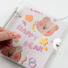 将图片加载到图库查看器，3 Inch Polaroid Photo Album Cute Bear Transparent Jewelry Small Card Collection Storage Book Mini Leaf Scrapbook Paper Baby Family Scrapbook Albums
