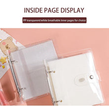 将图片加载到图库查看器，3 Inch Polaroid Photo Album Cute Bear Transparent Jewelry Small Card Collection Storage Book Mini Leaf Scrapbook Paper Baby Family Scrapbook Albums
