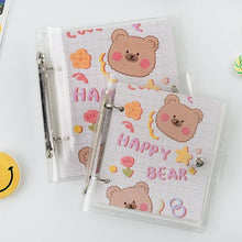 将图片加载到图库查看器，3 Inch Polaroid Photo Album Cute Bear Transparent Jewelry Small Card Collection Storage Book Mini Leaf Scrapbook Paper Baby Family Scrapbook Albums
