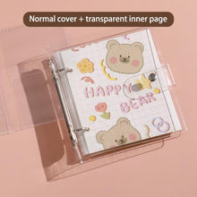 将图片加载到图库查看器，3 Inch Polaroid Photo Album Cute Bear Transparent Jewelry Small Card Collection Storage Book Mini Leaf Scrapbook Paper Baby Family Scrapbook Albums
