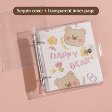将图片加载到图库查看器，3 Inch Polaroid Photo Album Cute Bear Transparent Jewelry Small Card Collection Storage Book Mini Leaf Scrapbook Paper Baby Family Scrapbook Albums
