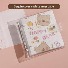 将图片加载到图库查看器，3 Inch Polaroid Photo Album Cute Bear Transparent Jewelry Small Card Collection Storage Book Mini Leaf Scrapbook Paper Baby Family Scrapbook Albums
