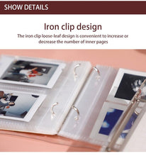 将图片加载到图库查看器，3 Inch Polaroid Photo Album Cute Bear Transparent Jewelry Small Card Collection Storage Book Mini Leaf Scrapbook Paper Baby Family Scrapbook Albums
