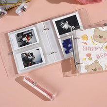 将图片加载到图库查看器，3 Inch Polaroid Photo Album Cute Bear Transparent Jewelry Small Card Collection Storage Book Mini Leaf Scrapbook Paper Baby Family Scrapbook Albums
