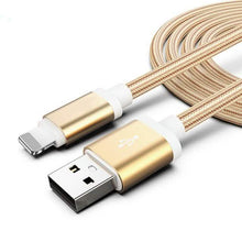 将图片加载到图库查看器，3-Pack: 10FT Heavy Duty Braided iPhone Lightning USB Cable
