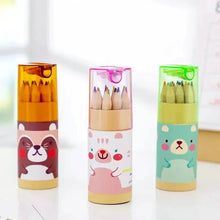 Load image into Gallery viewer, 3-Pack: 12-Color Cute Pencils Creative Stationery Cute Bear
