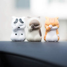 Load image into Gallery viewer, 3-Pack: Cute Cat Figurines Miniature Cartoon Animal Decor

