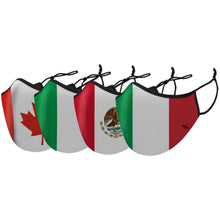 将图片加载到图库查看器，3-Pack: Double Layer Washable and Reusable Flag Masks With Adjustable Loop
