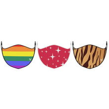 将图片加载到图库查看器，3-Pack: Double Layer Washable &amp; Reusable Non-Medical Face Mask w/ Adjustable Loop
