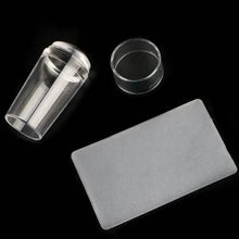 Load image into Gallery viewer, 3-Pack: Fast and Easy French Tip Nail Art with Clear Silicone Stamper and Scraper
