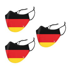 将图片加载到图库查看器，3-Pack: Germany Flag Double Layered Reusable Mask With Adjustable Loops
