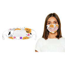 Load image into Gallery viewer, 3-Pack: Halloween Edition Smile Communicator Clear Mouth Face Mask
