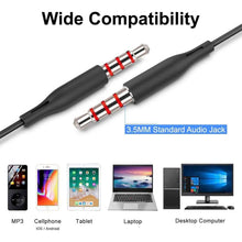 Load image into Gallery viewer, 3-Pack: Noise Isolating Tangle Free In-Ear Headphones with Microphone
