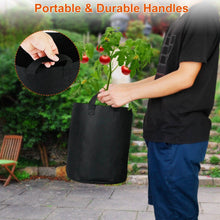 Load image into Gallery viewer, 3-Pack: Planter Bags Breathable Planting Fabric Pots with Harvest Window
