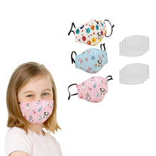 将图片加载到图库查看器，3-Pack: Reusable Kids Face Mask with 6 Filters and Adjustable Earloop
