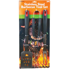 Load image into Gallery viewer, 3-Pack: Stainless Steel Barbecue Tool Set
