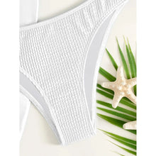 Load image into Gallery viewer, 3-Pack: Textured Ring Linked Halter Bikini Swimsuit &amp; Beach Skirt
