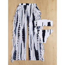 Load image into Gallery viewer, 3-Pack: Tie Dye Bandeau Bikini Swimsuit &amp; Cover Up Pants
