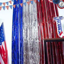 Load image into Gallery viewer, 3-Pack: Tinsel Foil Fringe Curtains
