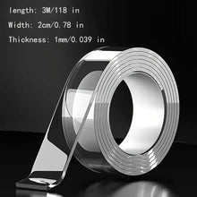 Load image into Gallery viewer, 3-Pack: Transparent Adhesive Tape - Reusable, Washable, and No-Residue Nano Gel Strips
