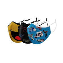 将图片加载到图库查看器，3-Pack: Two-Layer Reusable Kids Face Mask with Adjustable Earloop
