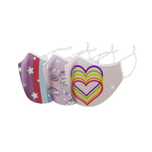将图片加载到图库查看器，3-Pack: Two-Layer Reusable Kids Face Mask with Adjustable Earloop
