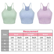 Load image into Gallery viewer, 3-Pack: Women Crop Basic Tank Top Ribbed Knit Sleeveless

