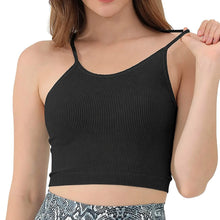 Load image into Gallery viewer, 3-Pack: Women Crop Basic Tank Top Ribbed Knit Sleeveless

