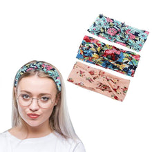 Load image into Gallery viewer, 3-Pack: Women's Boho Floral Style Criss Cross Headband
