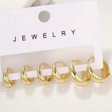 将图片加载到图库查看器，3-Pairs: Stylish and Simple Copper Earrings
