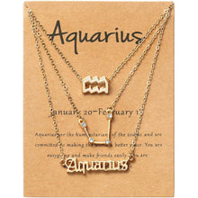 将图片加载到图库查看器，3-Piece: Constellation Zodiac Layer Necklaces
