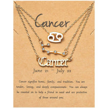 将图片加载到图库查看器，3-Piece: Constellation Zodiac Layer Necklaces
