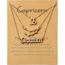 将图片加载到图库查看器，3-Piece: Constellation Zodiac Layer Necklaces
