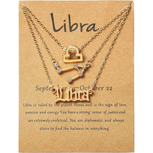 将图片加载到图库查看器，3-Piece: Constellation Zodiac Layer Necklaces
