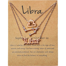 将图片加载到图库查看器，3-Piece: Constellation Zodiac Layer Necklaces

