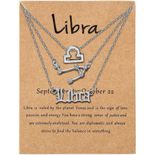 将图片加载到图库查看器，3-Piece: Constellation Zodiac Layer Necklaces
