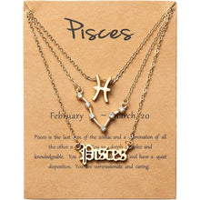 将图片加载到图库查看器，3-Piece: Constellation Zodiac Layer Necklaces
