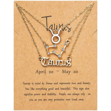 将图片加载到图库查看器，3-Piece: Constellation Zodiac Layer Necklaces
