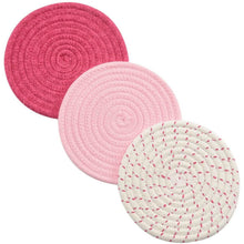 Load image into Gallery viewer, 3-Piece Set: 100% Pure Cotton Thread Weave Hot Pot Holders
