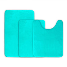 Load image into Gallery viewer, 3-Piece Set: Bathroom Rug Set Plush Velvet Bath Carpet

