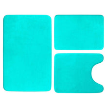Load image into Gallery viewer, 3-Piece Set: Bathroom Rug Set Plush Velvet Bath Carpet
