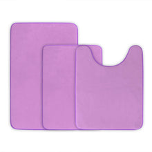 Load image into Gallery viewer, 3-Piece Set: Bathroom Rug Set Plush Velvet Bath Carpet

