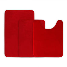 Load image into Gallery viewer, 3-Piece Set: Bathroom Rug Set Plush Velvet Bath Carpet
